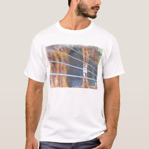 Four string bass bridge close up photo grunge T-Shirt