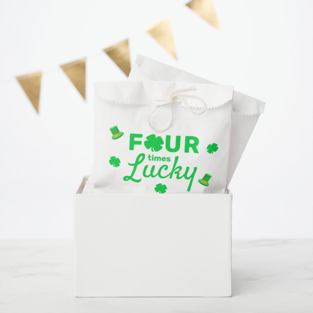 Four Times Lucky 4th Birthday Favour Bags (Party)