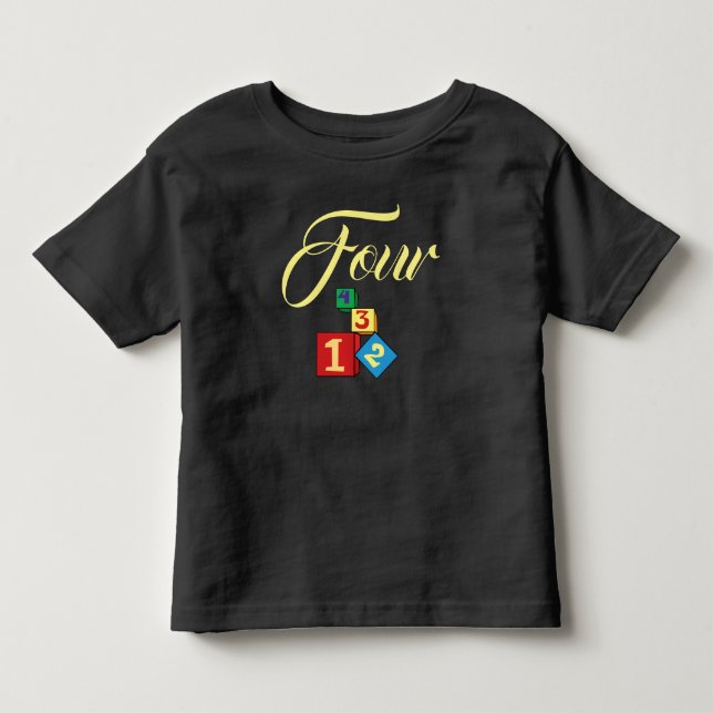 Four- Toddler Fine Jersey T-Shirt (Front)
