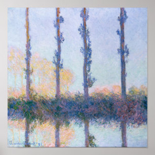 Four Trees Claude Monet 1891 Impressionist Art Poster
