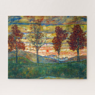 Four Trees   Egon Schiele   Jigsaw Puzzle