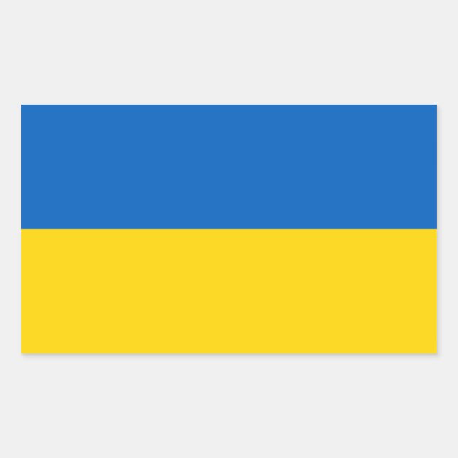 FOUR Ukraine National Flag Rectangular Sticker (Front)
