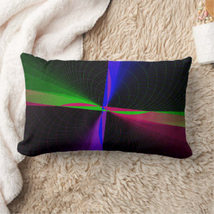 Four-Way Geometric Wave Throw Pillow