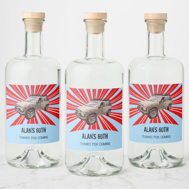Four-wheel Drive Liquor Bottle Label (Bottles)