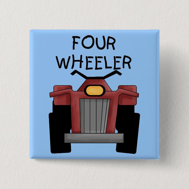 Four Wheeler Tshirts and Gifts 15 Cm Square Badge (Front)