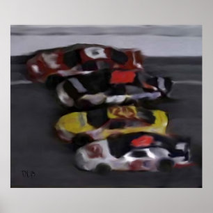 Four Wide NASCAR Prints