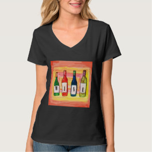 Four Wine Bottles That Spell Wine T-Shirt