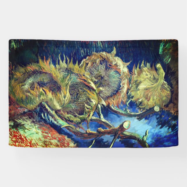 Four Withered Sunflowers - Van Gogh Banner (Horizontal)