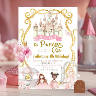 Fourever a Princess Birthday Invitation