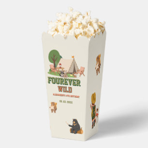 Fourever wild Camper safari Woodland 4th birthday Favour Box
