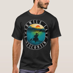 Fourmile Lake Wisconsin Kayaking T-Shirt