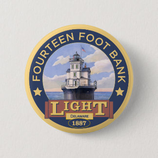 Fourteen Foot Bank Lighthouse 6 Cm Round Badge