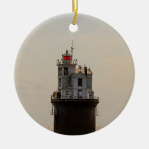 Fourteen Foot Bank Lighthouse Ceramic Tree Decoration