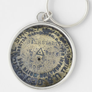 Fourteener Mount Bierstadt USGS Key Ring