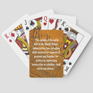 Fourteenth Amendment Public Debt Playing Cards