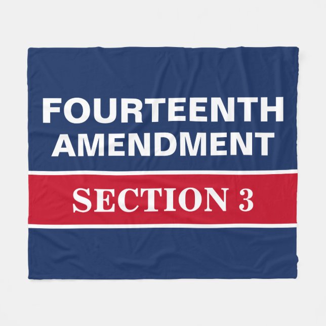Fourteenth Amendment Section 3 Constitution Fleece Blanket (Front (Horizontal))