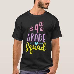 Fourth 4th Grade Squad Back To School Teacher Stud T-Shirt
