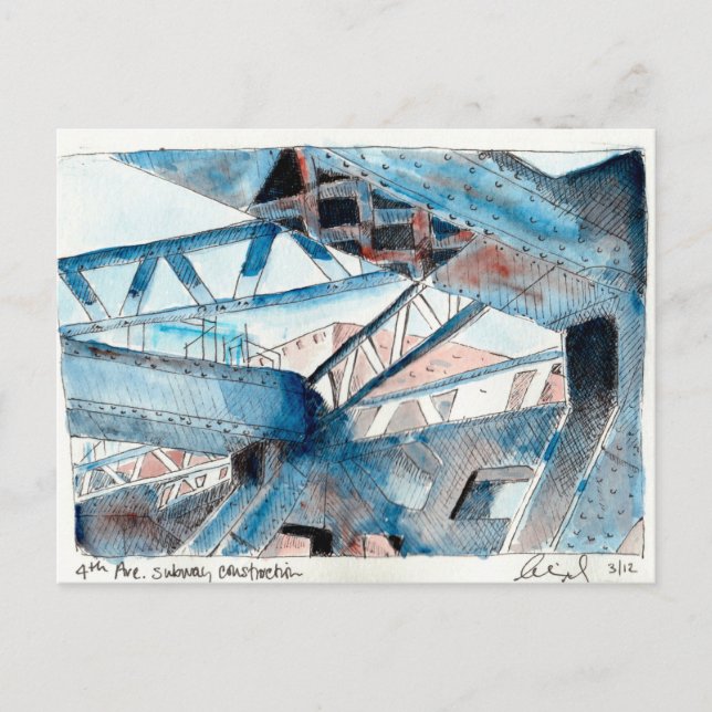 Fourth Ave Construction Postcard (Front)