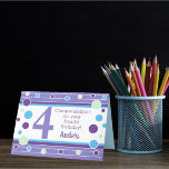 Fourth Birthday Personalised Card! Card<br><div class="desc">Personalised congrats on 4th birthday!</div>