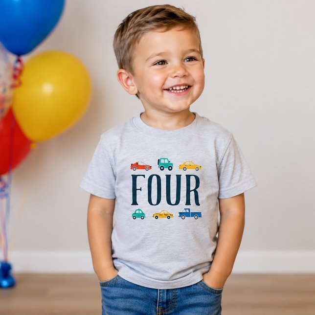 Fourth Birthday Transportation Shirt (Four Transportation Shirt)