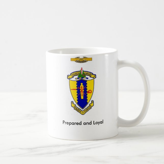 Fourth Cavalry crest  ,motto and CCB Coffee Mug (Right)