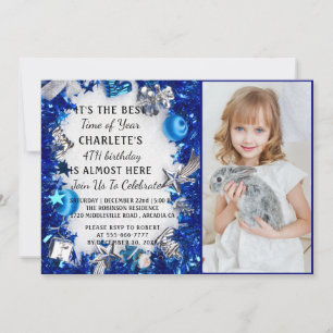 fourth Christmas Birthday Party photo  Invitation