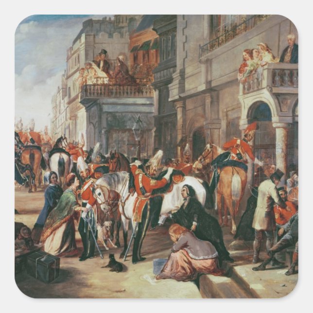 Fourth Dragoon Guards leaving Square Sticker (Front)