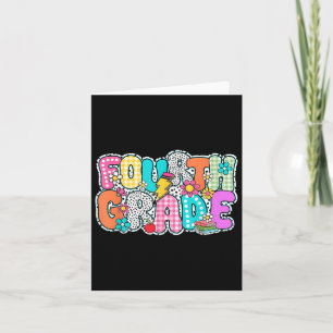 Fourth Grade 4th Dream Team Back To School Dalmati Card