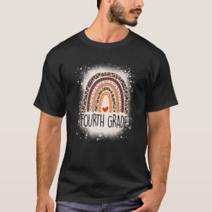 Fourth Grade 4Th Rainbow Bleached 1St Day Of Schoo T-Shirt
