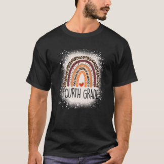 Fourth Grade 4Th Rainbow Bleached 1St Day Of Schoo T-Shirt