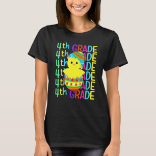 Fourth Grade Chicken Crack The Egg Easter Day Boy  T-Shirt