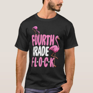 Fourth Grade Flock Pink Flamingo T-Shirt