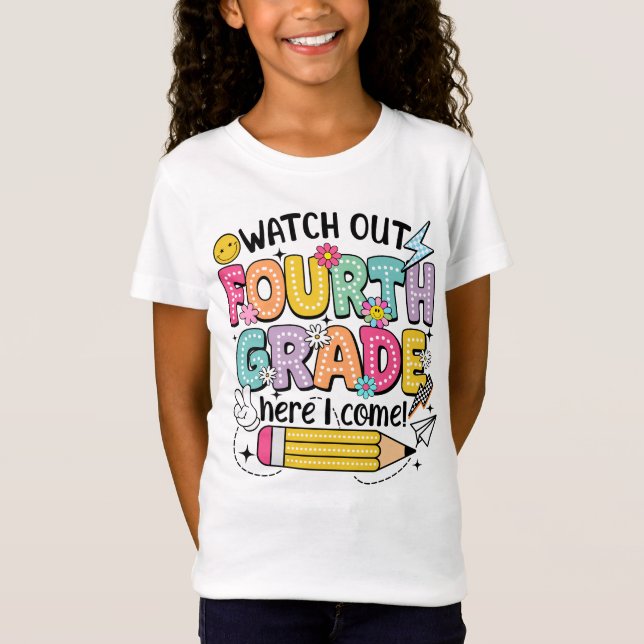 Fourth Grade, Full Speed Ahead! T-Shirt (Front)