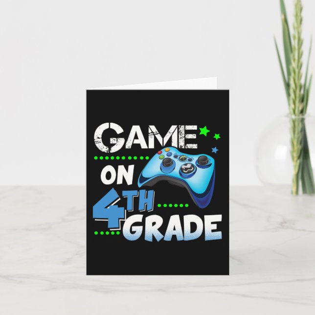 Fourth Grade  Fun Game On 4th Grade Gift  Card (Front)