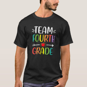 Fourth Grade Girls Boy Teacher Team 4th Grade Back T-Shirt