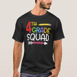Fourth Grade Pencil Cute 4th Grade Squad Teacher S T-Shirt