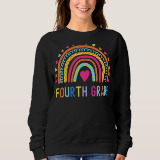 Fourth Grade Rainbow Girls Boys Teacher Team 4th G Sweatshirt
