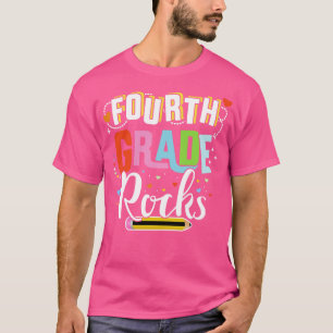 Fourth grade rocks 4th back to school teacher stud T-Shirt