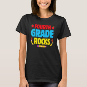 Fourth Grade Rocks 4th Grade Back To School T-Shirt