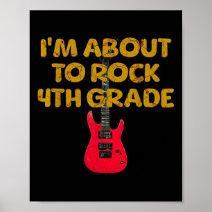 Fourth Grade Rocks Back To School Men Women Boys G Poster