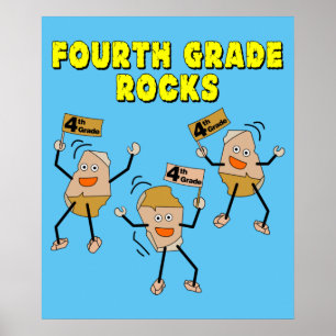 Fourth Grade Rocks Poster