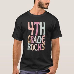 Fourth Grade Rocks Retro Teacher 4th Grade Student T-Shirt