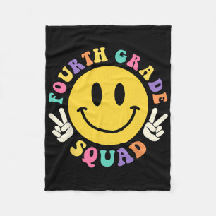 Fourth Grade Squad Byck To School 4th Grade Teache Fleece Blanket