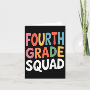 Fourth Grade Squad Shirt 4th Grade Boy Girl Studen Card