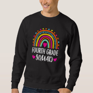Fourth Grade Squad Teacher Rainbow Back To School Sweatshirt