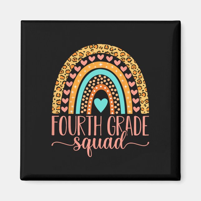 Fourth Grade Squad Team 4th Grade Teacher Back To  Magnet (Front)