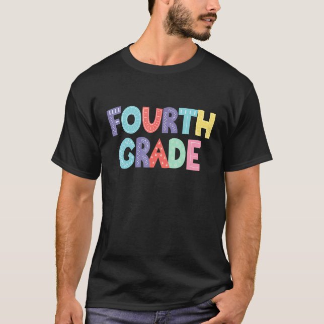 Fourth Grade Teacher 4th Grade Squad Student Back  T-Shirt (Front)