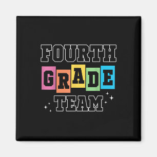 Fourth Grade Team 4th Grade Vibes Retro First Day  Magnet