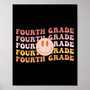 Fourth Grade Vibes 4th Grade Team 1st Day of Schoo Poster