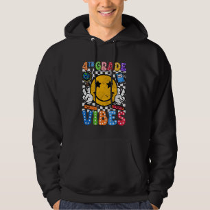 Fourth Grade Vibes - 4th Grade Team Retro 1st Day  Hoodie